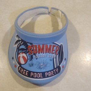 blue summer pool part sun visor
